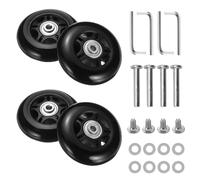 Ruedas para Maletas de Viaje, 4 Piezas Ruedas de Maleta de Reemplazo, 68x24mm Ruedas Maletas Repuesto, Trolley Goma Ruedas, Ruedas Repuesto Equipaje Carrito, Reemplazo de Ruedas de Goma