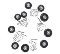 Ruedas para Maletas, Ruedas para Maletas de Viaje Rueda de equipaje de 1sega Maleta de la maleta Ruedas de reemplazo Negro con tornillo 5suestra ejes Reparación de goma Rueda de equipaje(D)