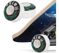 Ruedas para monopatín, 4 Piezas 54x32mm/2,1x1,3 Pulgadas 100A 70% de resiliencia Ruedas de Recambio de PU Rueda para Longboard Ruedas monopatín Ruedas Accesorios para patín de Carretera Fish Board