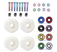Ruedas para monopatín Smooth Ride 52 x 32 mm, 95 A, poliuretano duro, 80% de rebote, equipadas ABEC-11 para doble kicktail Longboard Street (101A H)