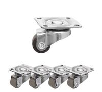 Ruedas Para Muebles 16/1PCS Mini Caster Universal Self Adhesive Wheel With Soft Rubber 360° Rotation Pulley Storage Boxes Furniture Home Casters(Brown,16PCS)