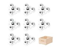 Ruedas para Muebles, 360 Grados Ruedas Giratorias, Ruedas ElectrodoméSticos Pequeños Pequeño, Mini Ruedas Adhesivas Giratorias para Patas de Mesa, Mesas de Café y Bancos de Trabajo, Blanco, 8 Piezas