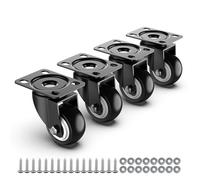 Ruedas para Muebles 50 mm Ruedas de alta resistencia Ruedas sin freno de seguridad Ruedas para muebles pesados Capacidad total 250 KG (por juego de 4)