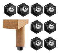 Ruedas para Muebles, 8 Piezas Ruedas para Mover Muebles Pesados, Ruedas para Electrodomesticos Pequeños Rotación de 360°, Ruedas Giratorias Pequeñas Autoadhesivas (Negro)