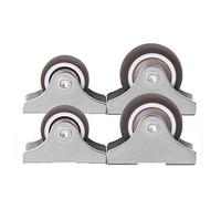Ruedas para Muebles de 1 pulgadas/28 mm/Ruedas de Goma/no giratorias/Placa Superior, Ruedas fijas/Negras, Marrones/silenciosas/Paquete de 4
