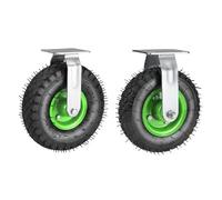 Ruedas Para Muebles Pesados 215mm,Ruedas para Muebles Fijo,Juego de 2 ruedas fijas,Neumáticas Silenciosas Sobre Llantas De Acero Con Amortiguación,Adecuadas Para Carros y Transportadores