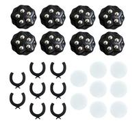 Ruedas para Muebles Pesados,8 Piezas Mini Ruedas Adhesivas Giratorias 360 Grados,con 5 bolas de acero y freno， para muebles, cajas de almacenamiento, pequeños electrodomésticos, contenedores de basura