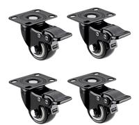 Ruedas para Muebles Rueda Giratoria Móvil para Muebles 4X Rueda Pivotantes para Trabajo Pesado Ruedas Carro Ruedas Con Freno Industrial 280 kg 50 mm con Frenos