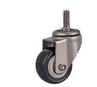 Ruedas Para Muebles Ruedas giratorias de 2 pulgadas con marco de acero inoxidable 304, banda de rodadura de poliuretano, silenciosas, no se oxidan(Color4,1.5 inch wheel)