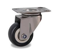 Ruedas Para Muebles Ruedas giratorias de 2 pulgadas con marco de acero inoxidable 304, banda de rodadura de poliuretano, silenciosas, no se oxidan(Color1,2 inch wheel)