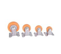 Ruedas para Muebles Ruedas giratorias for muebles de 1/1,25/1,5/2 pulgadas, color naranja, goma, 1 unidad(Color 01,1.5 inch)