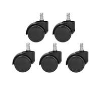Ruedas Para Muebles Ruedas giratorias universales de repuesto for sillas de juego, ruedas de oficina seguras y con ruedas.(Black-5PCS)