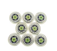 Ruedas para Patines 8 Uds patines rueda Scooter 80x24 Color negro gris transparente(Yellow)