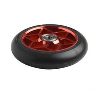 Ruedas para patinete de acrobacias de 110 mm con neumático de poliuretano resistente y construcción ligera de aleación de aluminio (rojo)