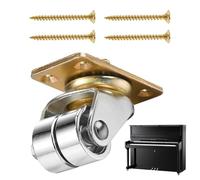 Ruedas para piano - Hierro resistente, doble, suave | Transporte Silencioso Soporte Móvil Vertical Función Mecánica Estable Piso Colocación Segura Instrumento Interior Movilidad Uso Confiabl