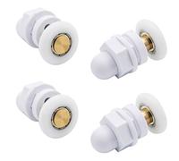 Ruedas para Puerta de Ducha, Rodamientos Mampara Ducha 25mm Rodillo de Repuesto para Puerta de Ducha Ruedas Para Puerta de Ducha Rodillos Puerta Para Puerta Corredera De Cristal Baño 4 Piezas (25MM)