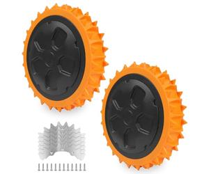 Ruedas para robot cortacésped Worx Landroid, compatibles con WR141E / WR142E / WR143E / WR165E / WR167E, adecuadas para césped, fácil montaje