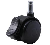 Ruedas para silla de oficina con freno, 11 mm, ruedas de suelo duro para sillas de oficina, juego de 5 ruedas de repuesto para silla de escritorio, ruedas de goma para alfombras y suelos de parquet y
