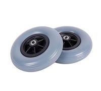 Ruedas para Sillas de Ruedas 8" x 2" (200mm x 50mm) Antideslizantes de Goma PU, Ruedas Delanteras para Sillas de Ruedas Estándar/Silla de Ruedas Eléctrica, Reemplazo de 1 Par