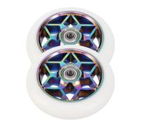 Ruedas Patinete,Rueda Patinete 2 piezas de accesorios for scooter, ruedas 110 mm, coloridas, poliuretano grueso, for coche acrobático con rodamientos