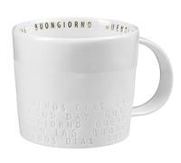 Ruedas Pet Breakfast Taza Buen día, H: 8,3 cm Diámetro: 9,5
