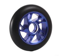 Ruedas Pro Scooter de 100 mm de rendimiento mejorado hechas de eje de aleación de aluminio ligero y material de poliuretano resistente (azul)