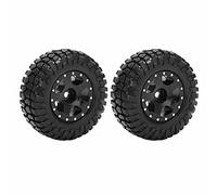 Ruedas RC, neumáticos de metal para coche de control remoto, fácil instalación, ligeros, duraderos, agarre fuerte, mini neumáticos, neumáticos de juguete (Noir)