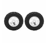 Ruedas RC, neumáticos de metal para coche de control remoto, fácil instalación, ligeros, duraderos, agarre fuerte, mini neumáticos, neumáticos de juguete (Argent)