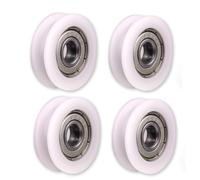 Ruedas redondas de nailon de ATOPLEE, para puertas correderas, barras angulares y cajones, 4 unidades de 6 x 29,8 x 5 mm