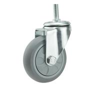 Ruedas robustas con bloqueo de 3/4/5 pulgadas, ruedas giratorias, rueda de carro, soporte de carretilla industrial de alta carga, rueda de goma(1pcs swivel wheel,3 inch)