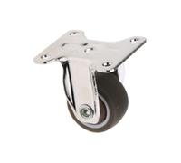 Ruedas Rueda de placa fija de goma de alta resistencia, rueda de carro industrial for soportes de gabinetes y ruedas de carga pesada