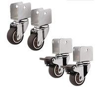 Ruedas, Ruedas de Goma giratorias universales con Frenos silenciosas for Muebles Marco Cuna Soporte Flores Bolsa for Taburete 4 Piezas(2inch)