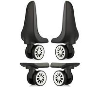 Ruedas,Ruedas de Repuesto,Reemplazo de Ruedas de Equipaje, Juego de 2 Pares, Reemplazo de reparación de Silencio Giratorio de 360 Grados Rueda de Equipaje Maleta Ruedas Piezas Spinner