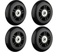 Ruedas,Ruedas de Repuesto,reemplazo de Ruedas de Equipaje, Juego de 4, 80x26 mm Reparación de Goma silenciosa Trasera Reemplazo Rueda de Equipaje Maleta Ruedas Piezas Spinner