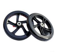 Ruedas silenciosas de poliuretano para deportes al aire libre | Poliuretano de alta elasticidad con rodamientos dobles | Funcionamiento silencioso para scooters y patines en línea | Negro (175 x 30 mm