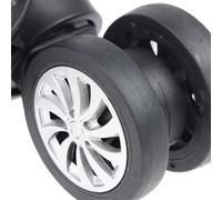 Ruedas Silenciosas para Maletas Viaje, 4 Uds Maleta Equipaje Universal 360 Grados Giratorio Carro con Ruedas Herramientas de Rueda