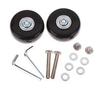 Ruedas Silenciosas para Maletas Viaje, Ruedas de Repuesto for Maleta Equipaje Negra, reparación Maletas, Ejes OD 40/50 mm, lujosas, Negras, con Tornillo(1)