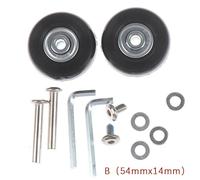 Ruedas Silenciosas para Maletas Viaje, Ruedas de Repuesto for Maleta Equipaje Negra, reparación Maletas, Ejes OD 40/50 mm, lujosas, Negras, con Tornillo(B-01)