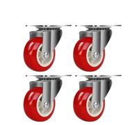 Ruedas Silla Oficina 2 ⁄ 4 Quiet Small Casters, Universal Wheels, 1.97 "rotating Casters, Red Fixed Wheels, For Wheelbarrows, Furniture Project Carts(Universal-4pcs)