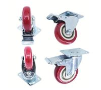 Ruedas Silla Oficina 4 Pcs 4 Inch Castors With Brakes, Silent Wheel Trolley Set Universal Wheel Rack Heavy-duty Wheel Pulley