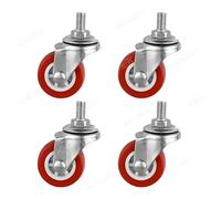 Ruedas Silla Oficina 4PCS Caster Wheels Furniture Caster Wheels PVC Screw Rod Wheels Swivel Cartwheels For Carts Furniture Trolley 1/1.25/1.5/2 Inch(4pcs-No brake,1.5 inch)