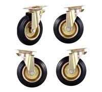 Ruedas Silla Oficina 8in Rubber Caster Wheels, 4 Pieces Heavy Duty Swivel Casters for Large Trash Cans CastorsCart Furniture, 3200 Lbs Load Capacity