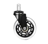 Ruedas universales silenciosas de 2, 2,5 y 3 y 4 pulgadas for silla ejecutiva de oficina, muebles transparentes, ruedas de freno móviles industriales(Mobile type,2.5inch-rod11mm)