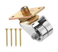 Ruedas Verticales Para Piano - Piezas De Repuesto Dè Metal Plateado, Rùedas D́e Pìano Resistentes Giratorias Dë 360 grados | Ruêdas Ďe Placa Estables Y Seguras Con Tornillos Pàra Muebles, Estantería