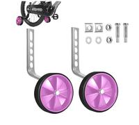 Ruedines Bicicleta Infantil Universal, 1 Par Ruedines Bici Rueda Entrenamiento para Bicicletas de Una Sola Velocidad de 12, 14, 16, 18 y 20 Pulgadas, Ajustables Ruedas Bicicleta Bici Ruedines Rosa