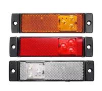 ruehalf 10 luces de posición laterales for coche, 12 V/24 V, intermitentes, luz de freno, luz trasera de advertencia for remolque de camión(White)