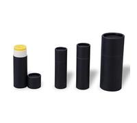 RUEHALF 50 tubos de cartón for cosméticos, de papel kraft, con efecto push-up, cilíndricos.(Black,2.5oz 75g)