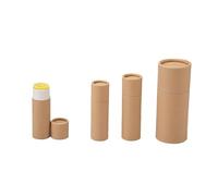 RUEHALF 50 tubos de cartón for cosméticos, de papel kraft, con efecto push-up, cilíndricos.(Brown,2.5oz 75g)