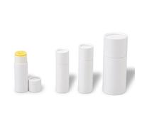 RUEHALF 50 tubos de cartón for cosméticos, de papel kraft, con efecto push-up, cilíndricos.(White,2.1OZ 61g)