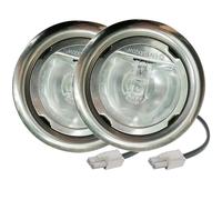 ruehalf Bombilla halógena G4 de 20W, 2 Piezas, 12V CA, Vidrio Transparente Debajo del gabinete, Bombilla de luz Puck, escaparate de Armario, Estante de Armario, lámpara enfriadora de Vino